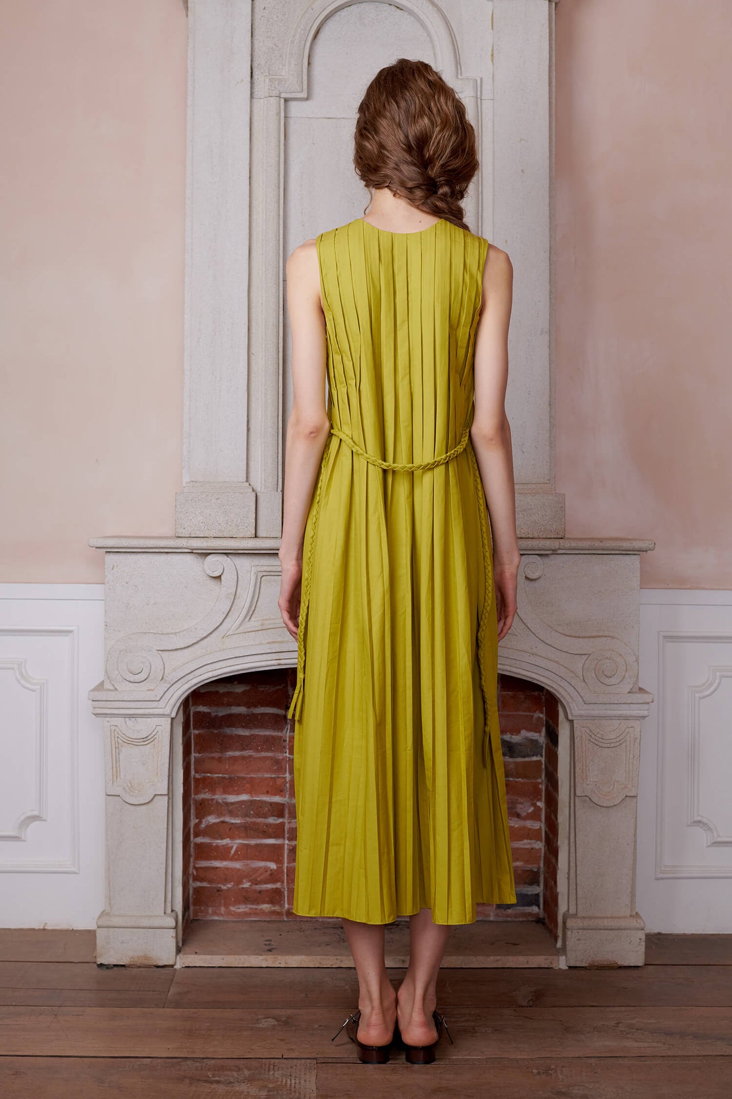 Cornflower Pleated Dress