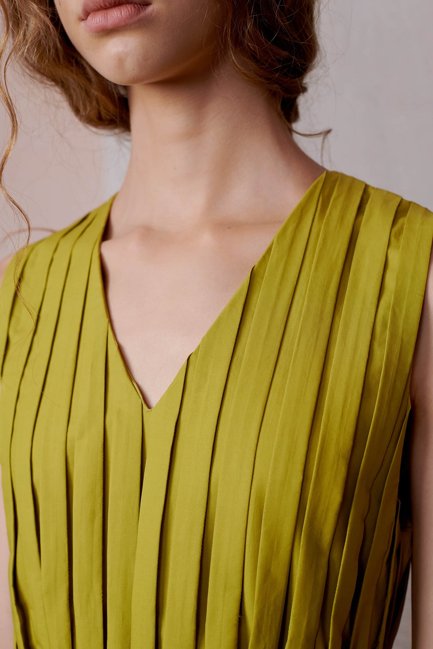 Cornflower Pleated Dress