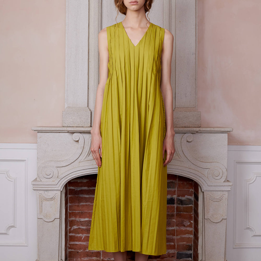 Cornflower Pleated Dress