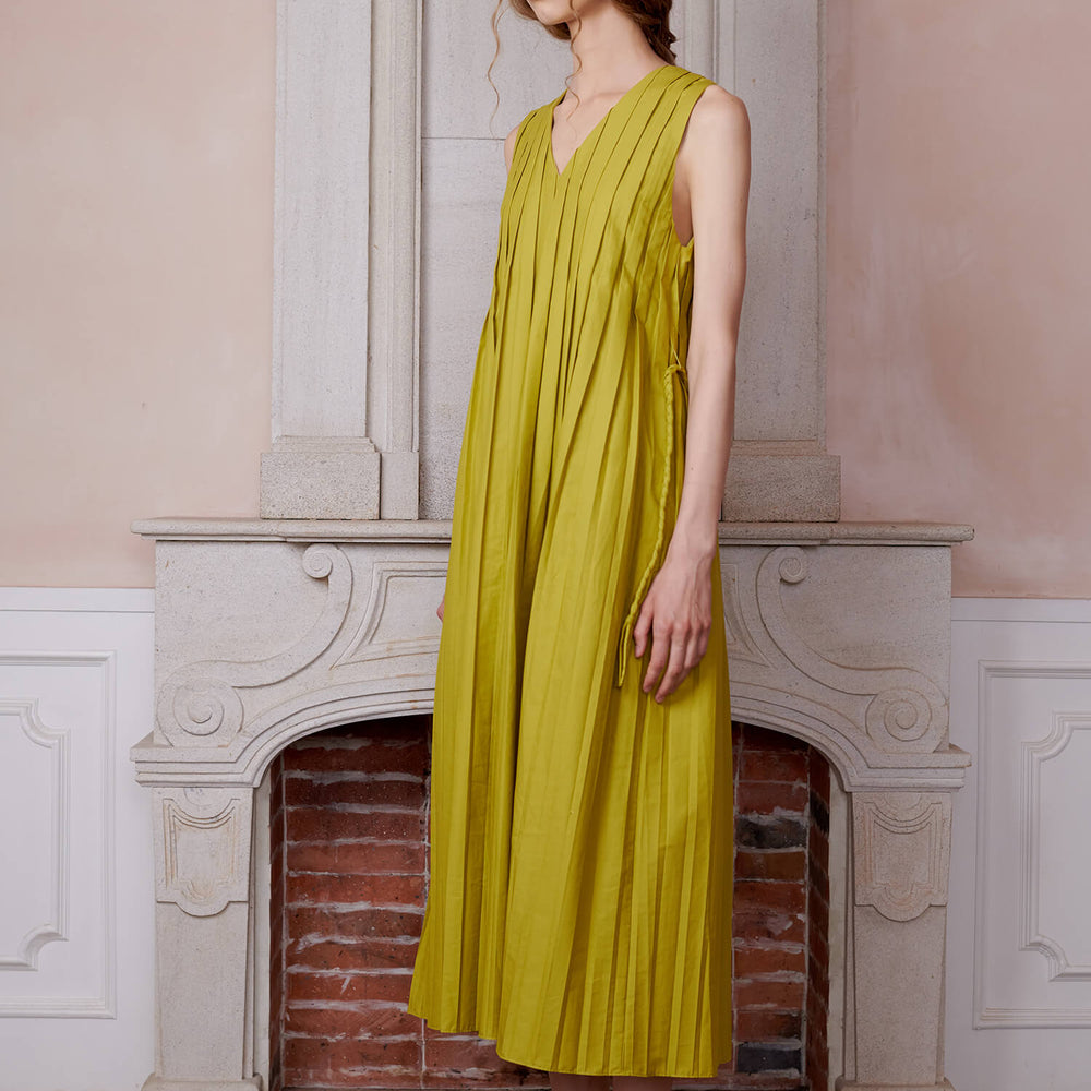 Cornflower Pleated Dress