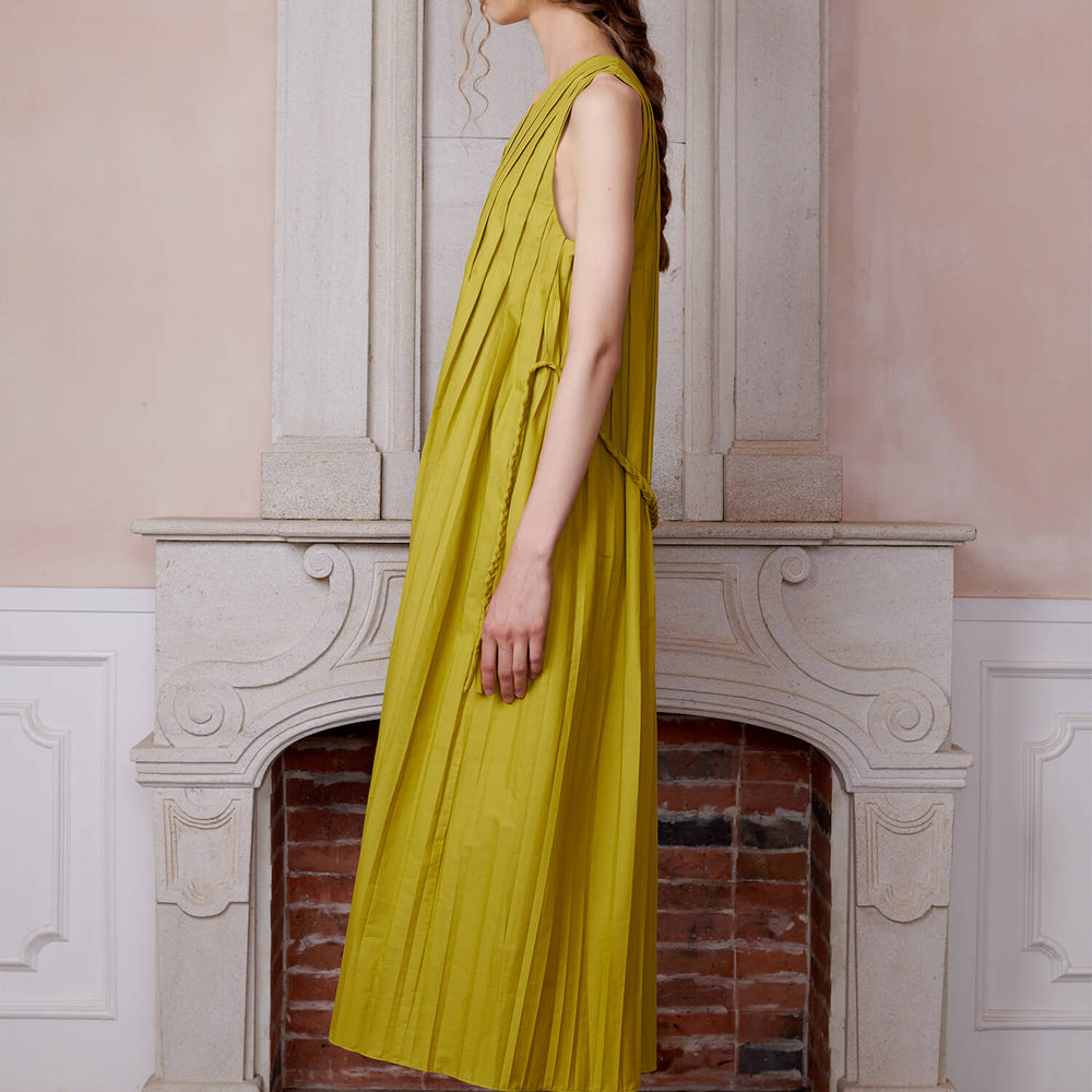 
                      
                        Cornflower Pleated Dress
                      
                    